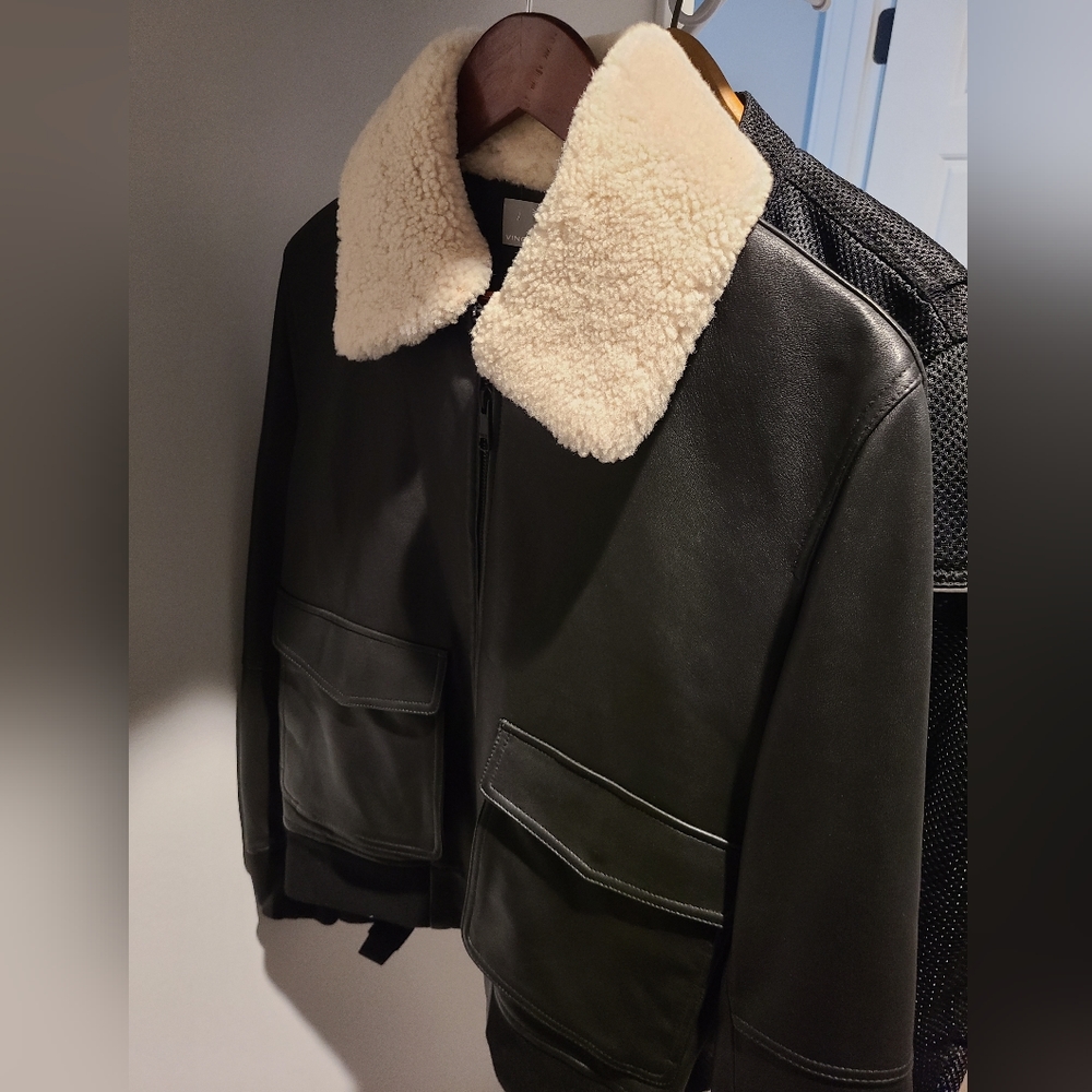 Leather coat
